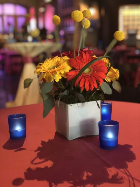 floral centerpiece at corporate event chicago